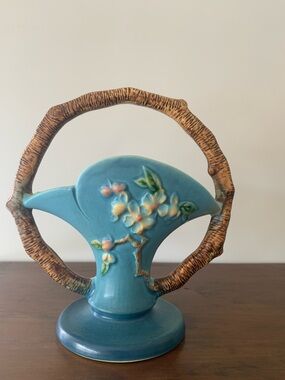 Blue Apple Blossom Vase